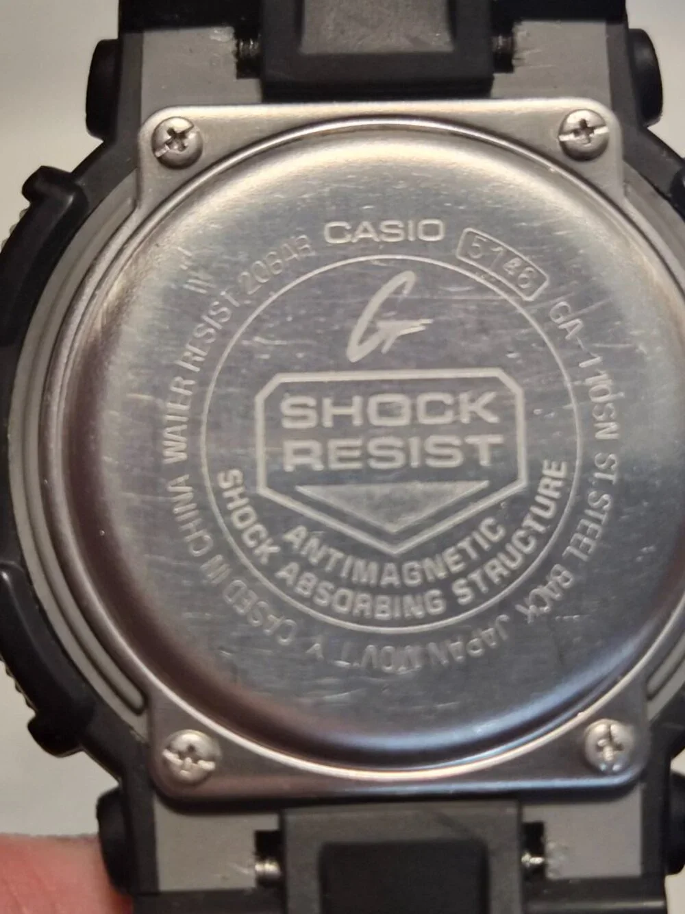 Casio G Shock Black analog and digital GA-110